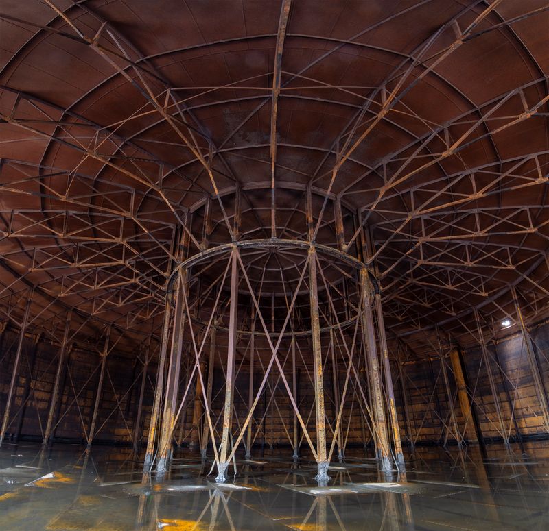 Gas Holder Interior (Framed)
