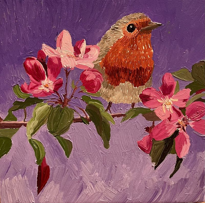 Robin and Blossoms Mini