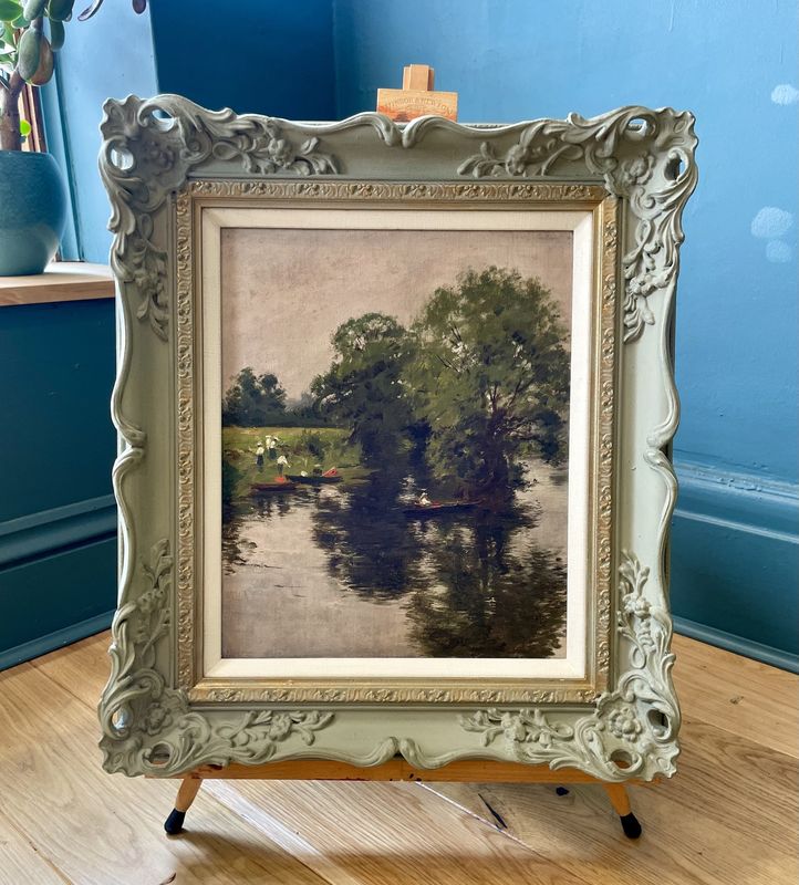 Elegant Figures in Rowing Boat (framed)