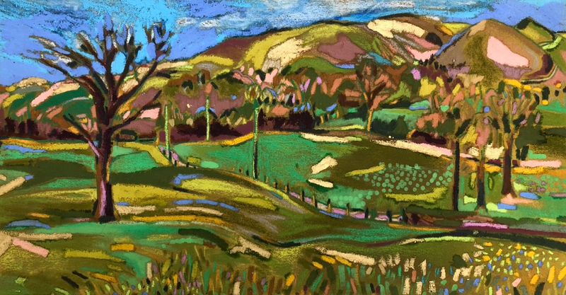 Shropshire Hills With Farmland (framed)