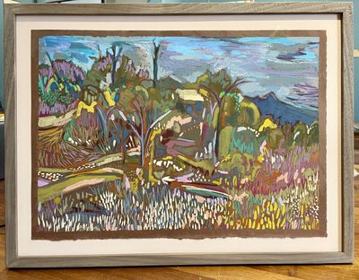 Mount Kenya on the Right (framed)