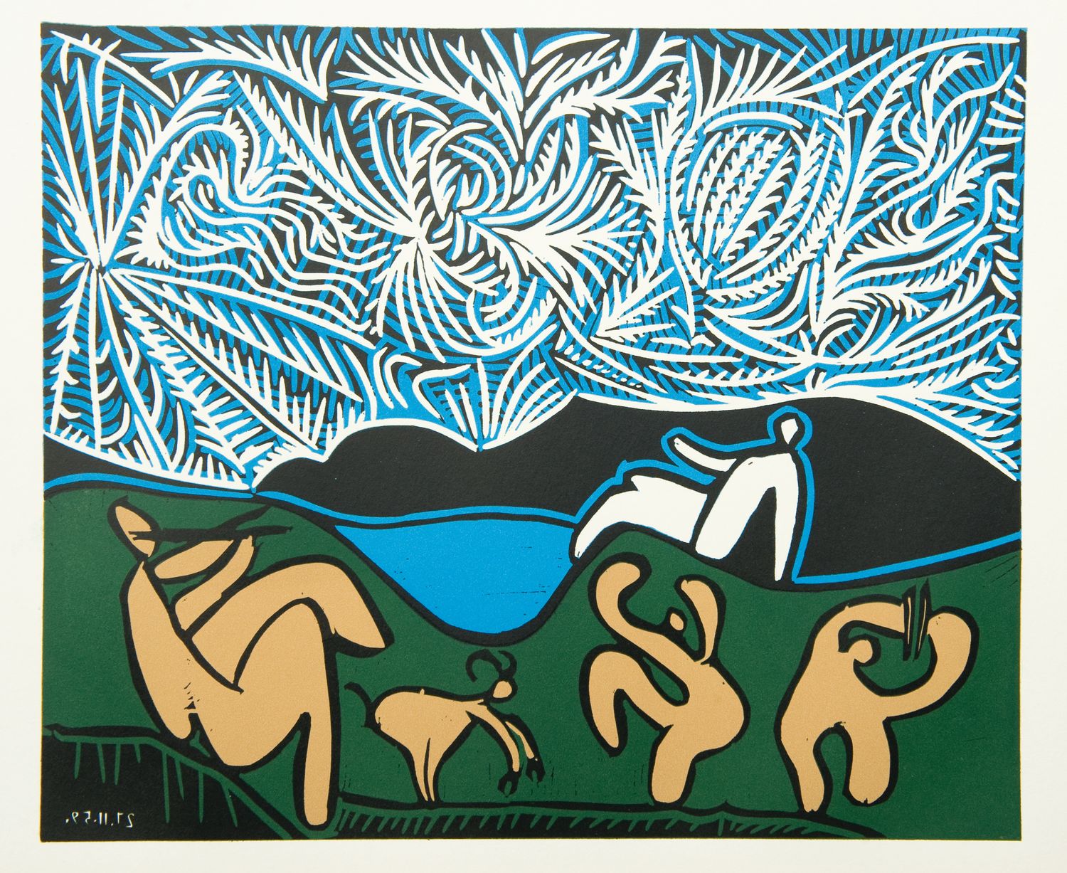 Bacchanal with Goat (framed)