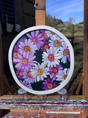 Happiness Blooms From Within, in Wobbly Circular Frame