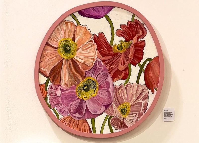 Full Bloom, in Wobbly Circular Frame