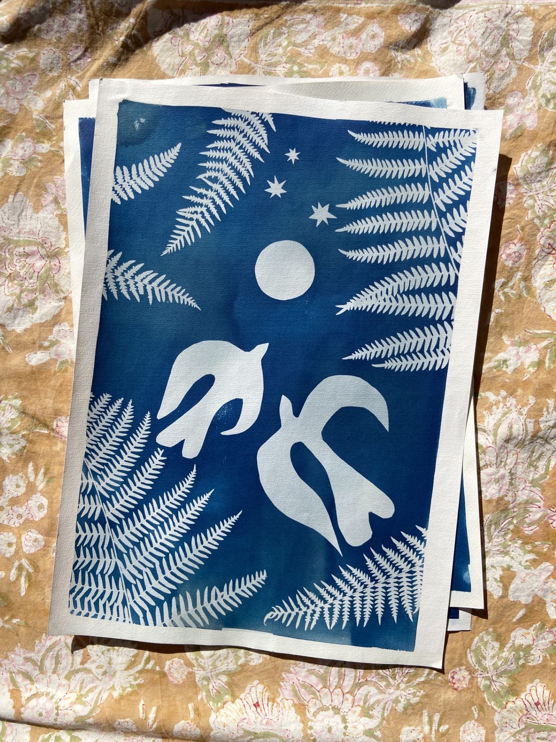 Sun Printing inspired by Matisse and nature