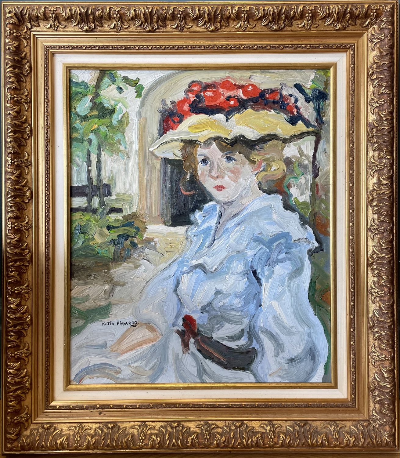 Jeune Fille au Chapeau Cerises