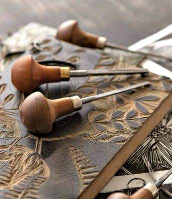 Jigsaw Lino Printing with Artist in Residence Imogen Moon