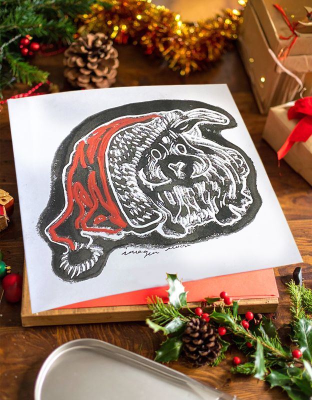 Inky Holidays: Lino Print Christmas Cards with Imogen Moon