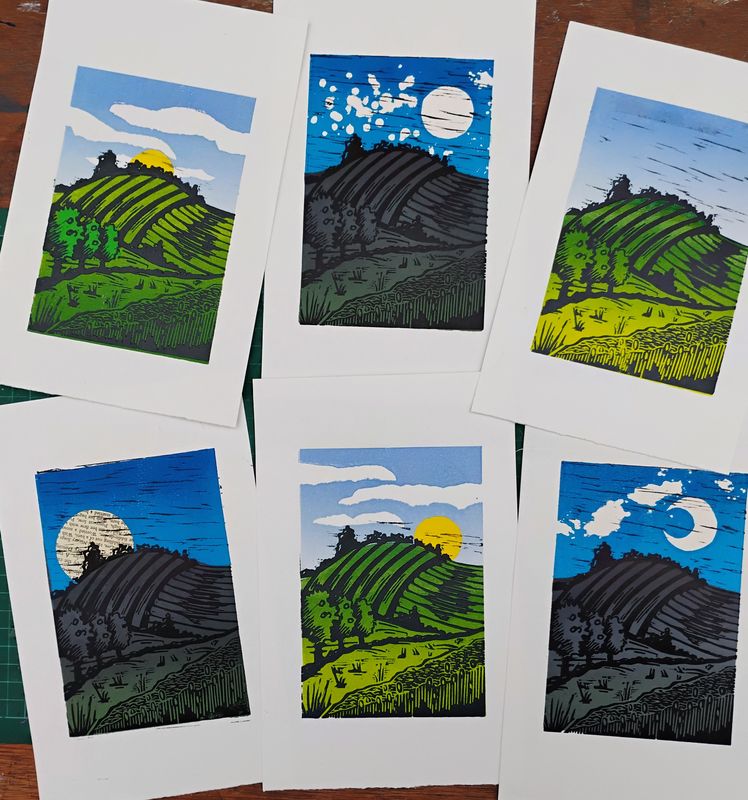 Printmaking Landscapes In Lino