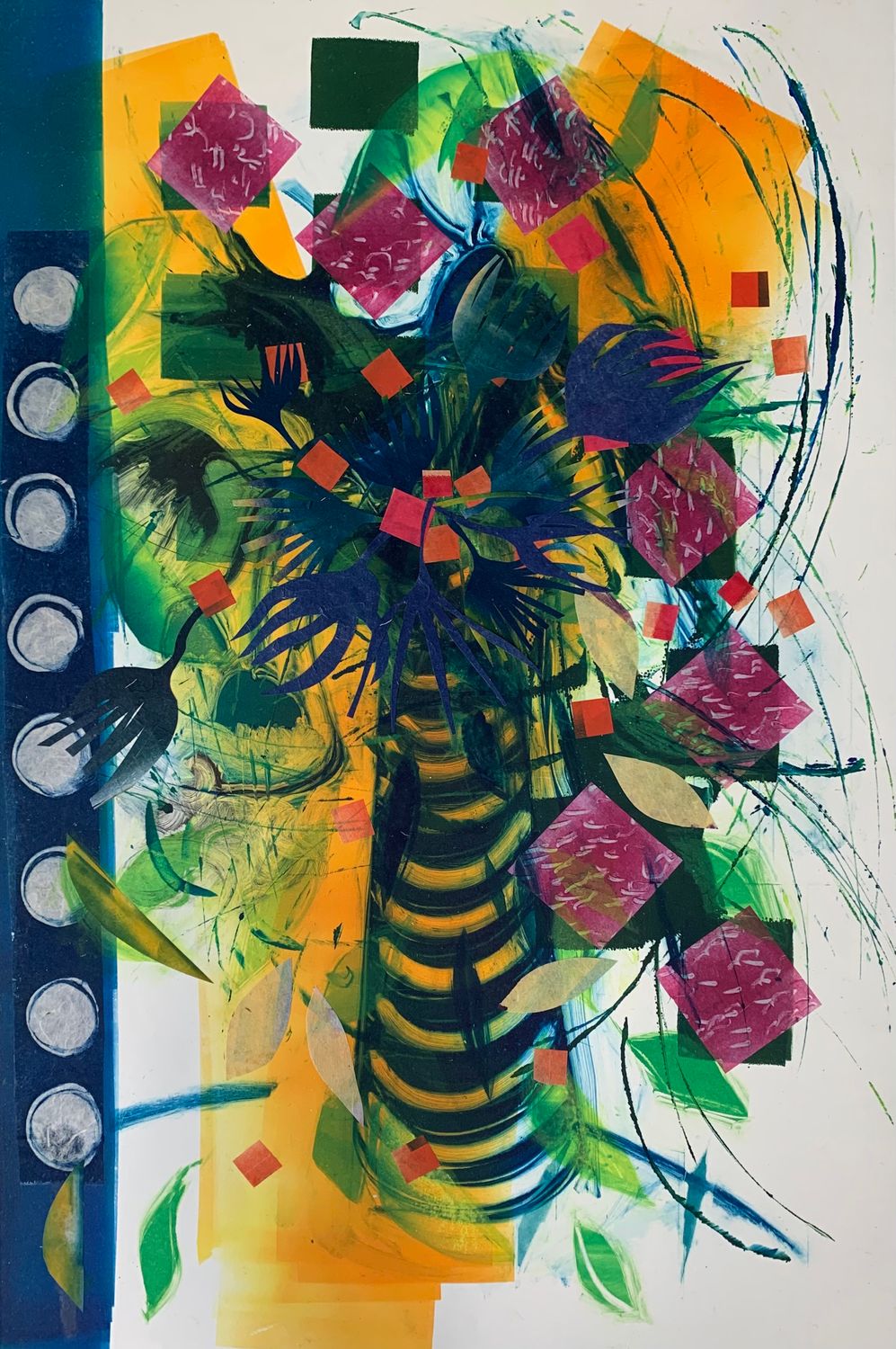 Glass Vase, Spring Flowers (framed)