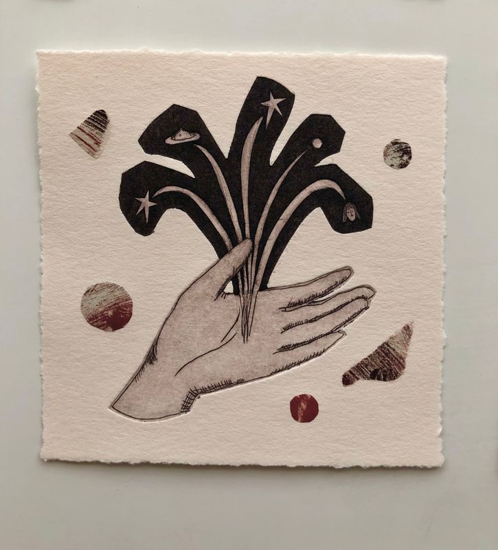 Experimental Printmaking - Tetrapak and Chine Collé