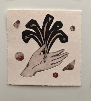 Experimental Printmaking - Tetrapak and Chine Collé