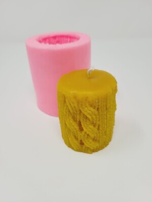 Silicon Mould Candle - Knitted Style