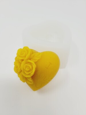 Silicon Mould Soap - Heart & Flowers