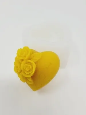 Silicon Mould Soap - Heart &amp; Flowers