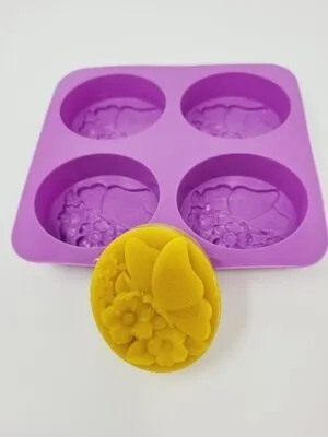 Silicon Mould Soap - Butterfly Flowers 4 pack
