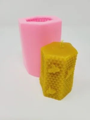 Silicon Mould Candle - Hexagonal Bees