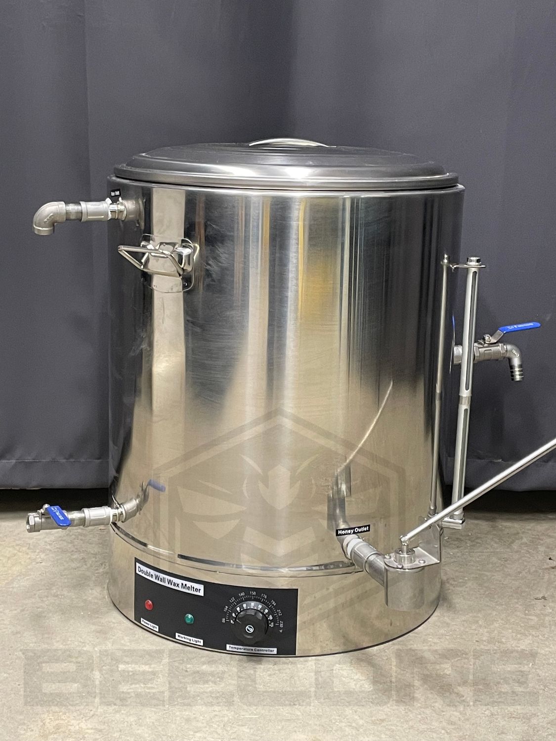 Honey filling/wax melter tank heated/water jacketed