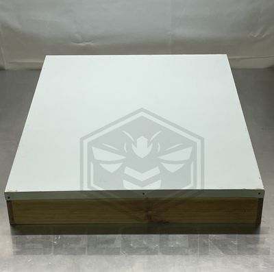 Deluxe Telescopic Hive Cover in Aluminum and Waxed Wood