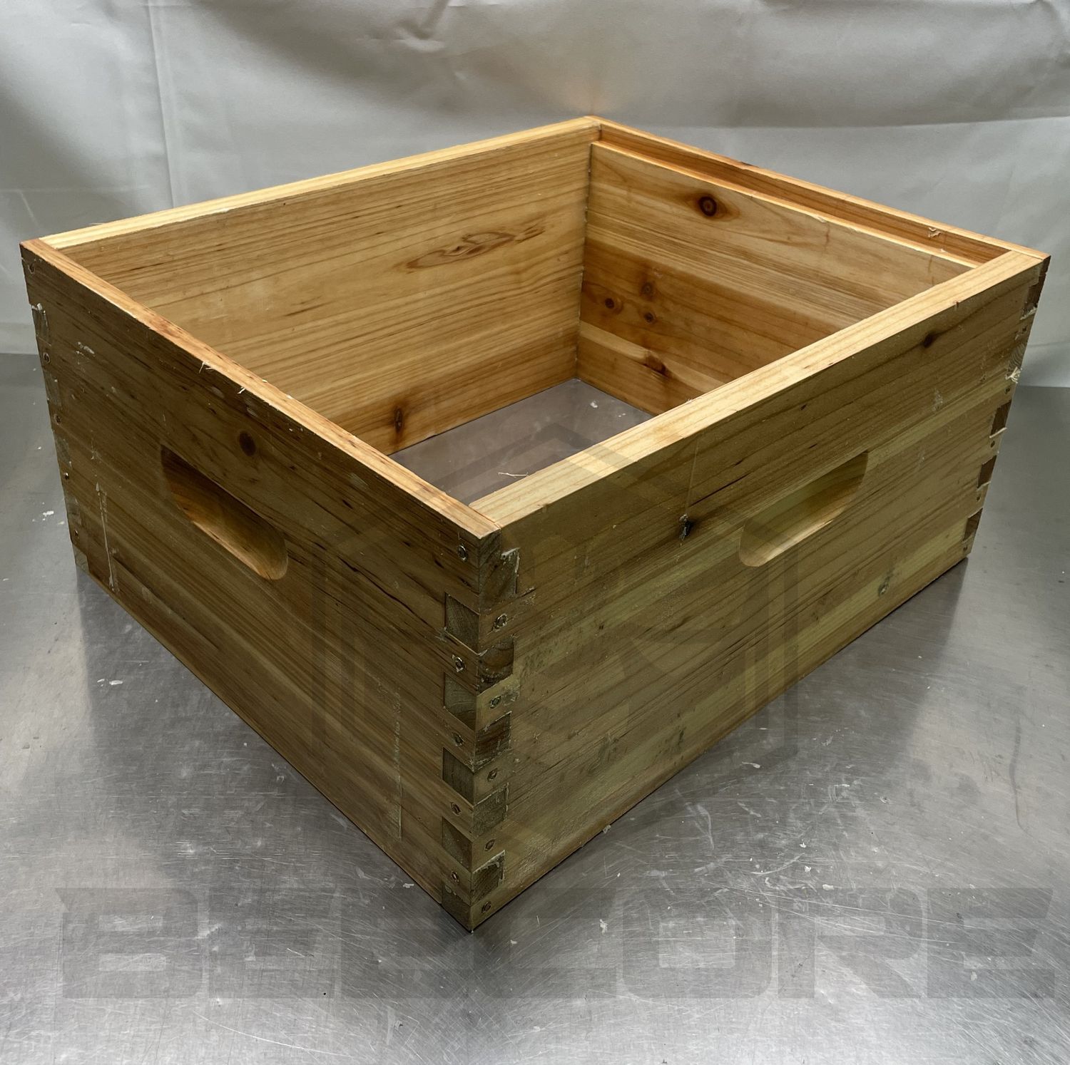 Deep assembled and waxed hive box