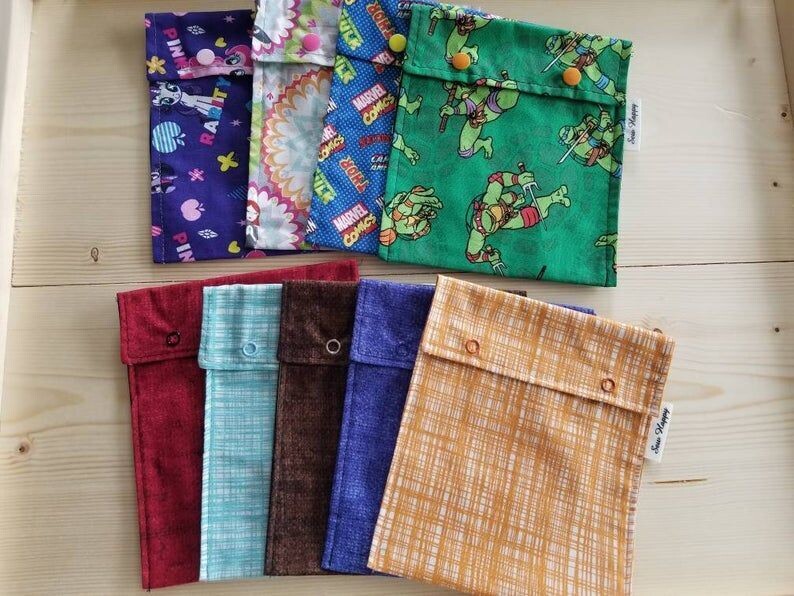 Zero Waste Lunch Bags (2 Pack) by Sew Happy