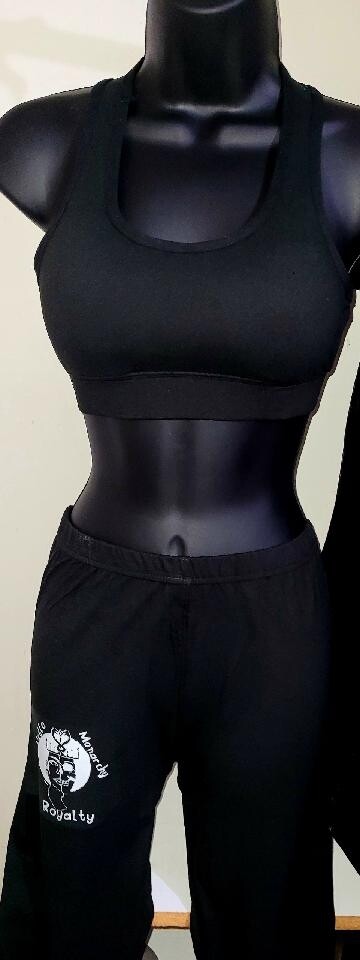 Hustle Monarchy Royalty Custom Bra Capri Leggings Set