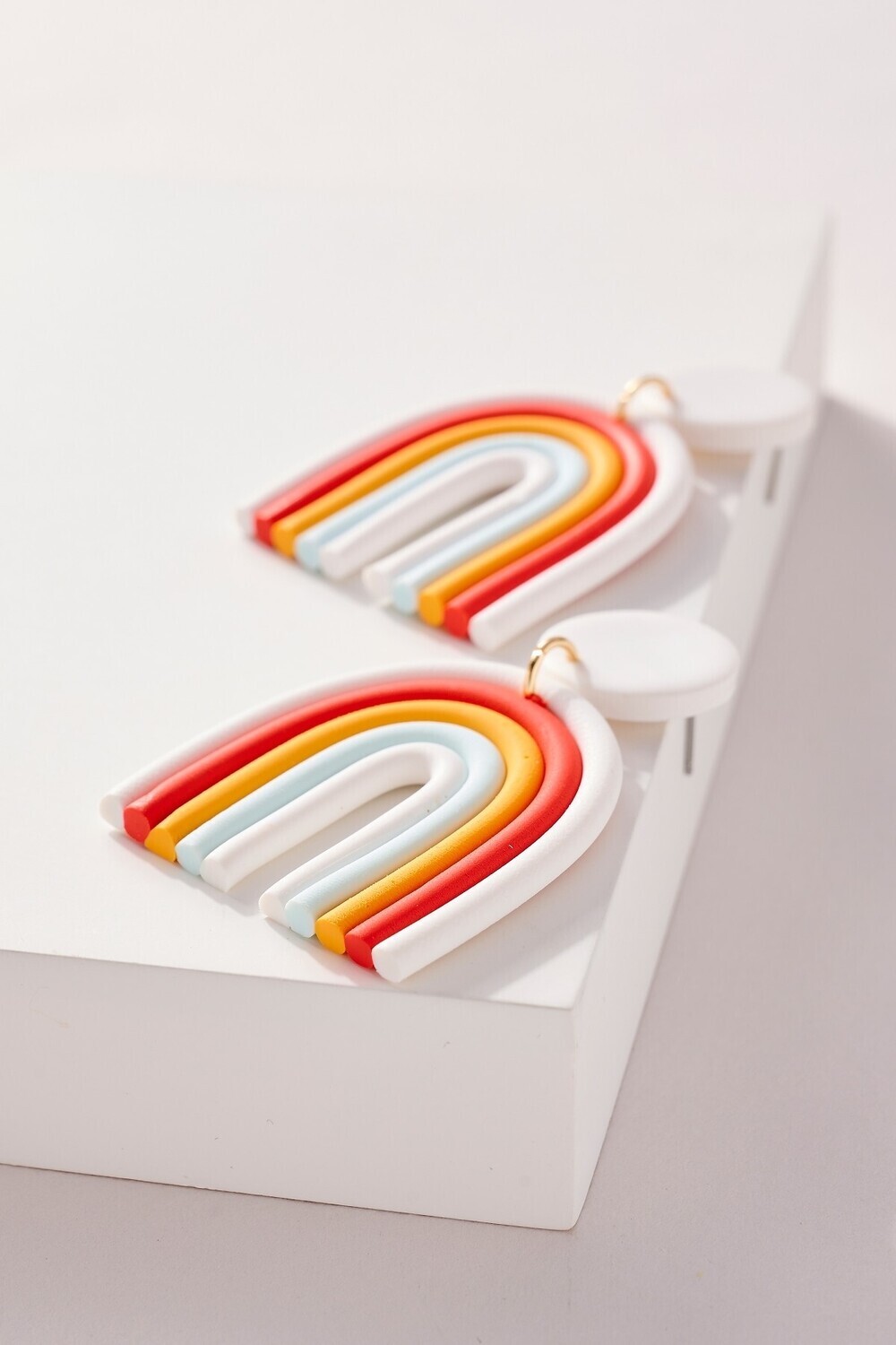 Clay Rainbow Earrings - one size