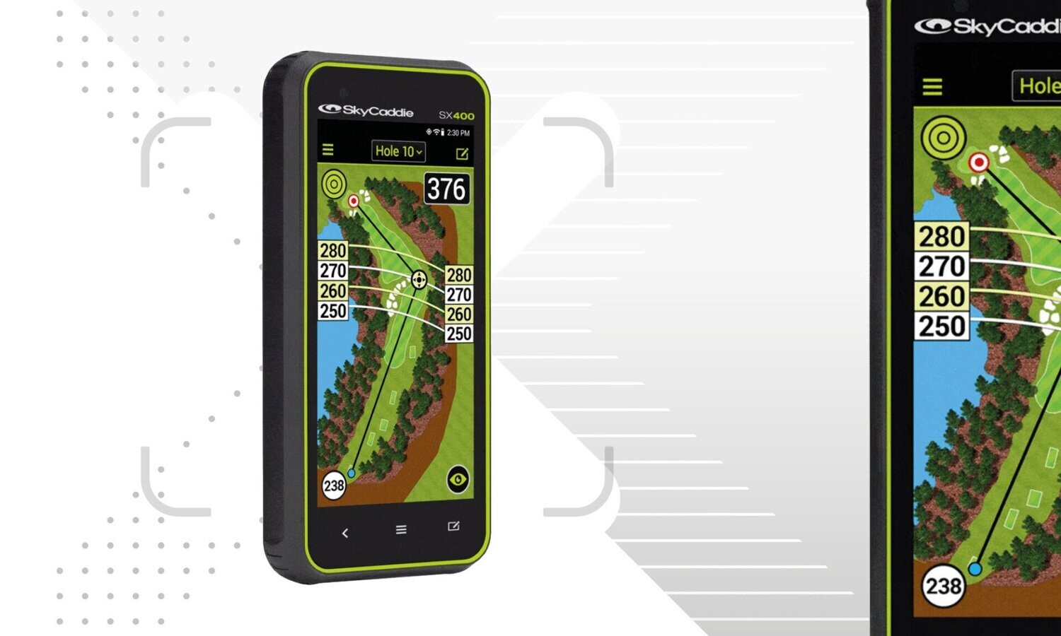 SkyCaddie SX400 Golf GPS Handheld Rangefinder Unit, Free Gift: Silicone Skin & Belt Clip