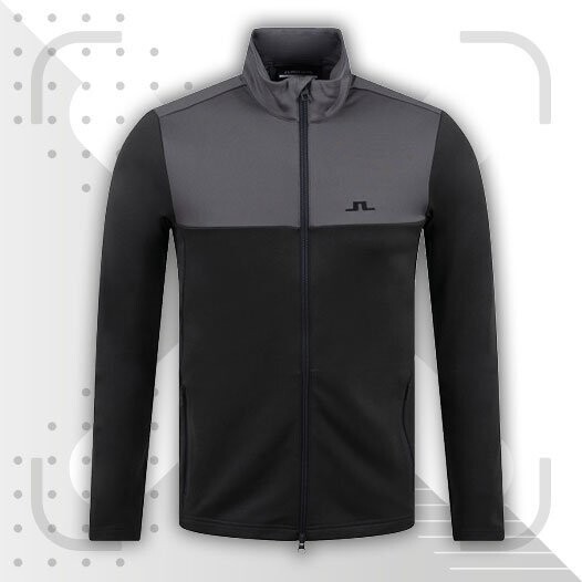 J Lindeberg Banks Mid Layer Full Zip Golf Jacket - Volcanic Ash