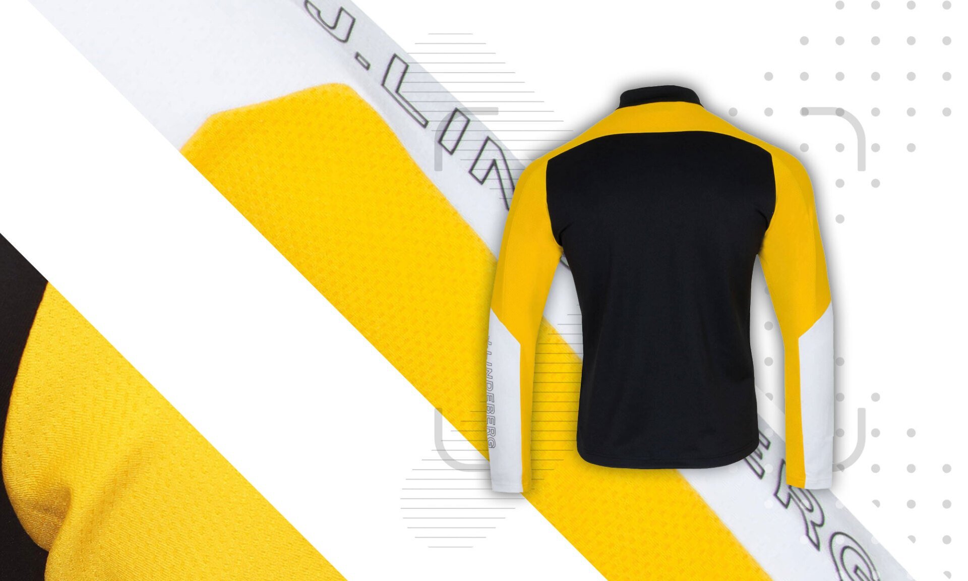 J Lindeberg Castor Mid Layer Full Zip Jacket - Black / Yellow