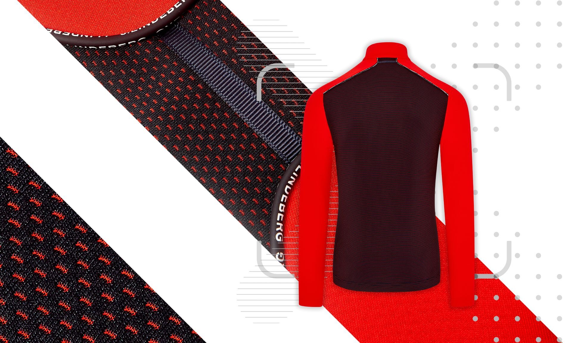 J Lindeberg Terry Mid Layer  - Fiery Red