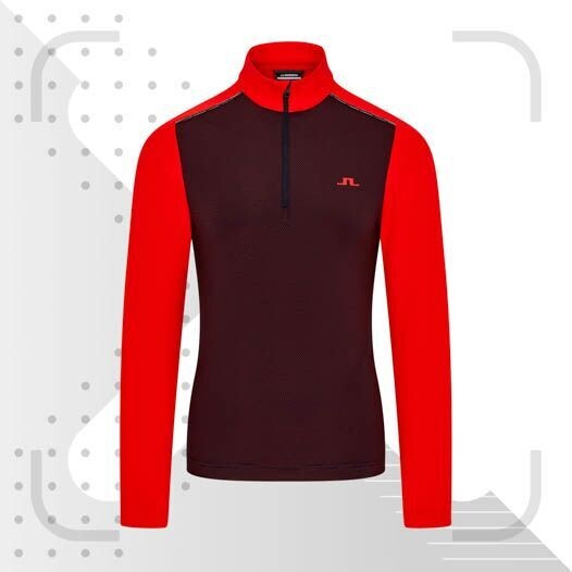 J Lindeberg Terry Mid Layer  - Fiery Red