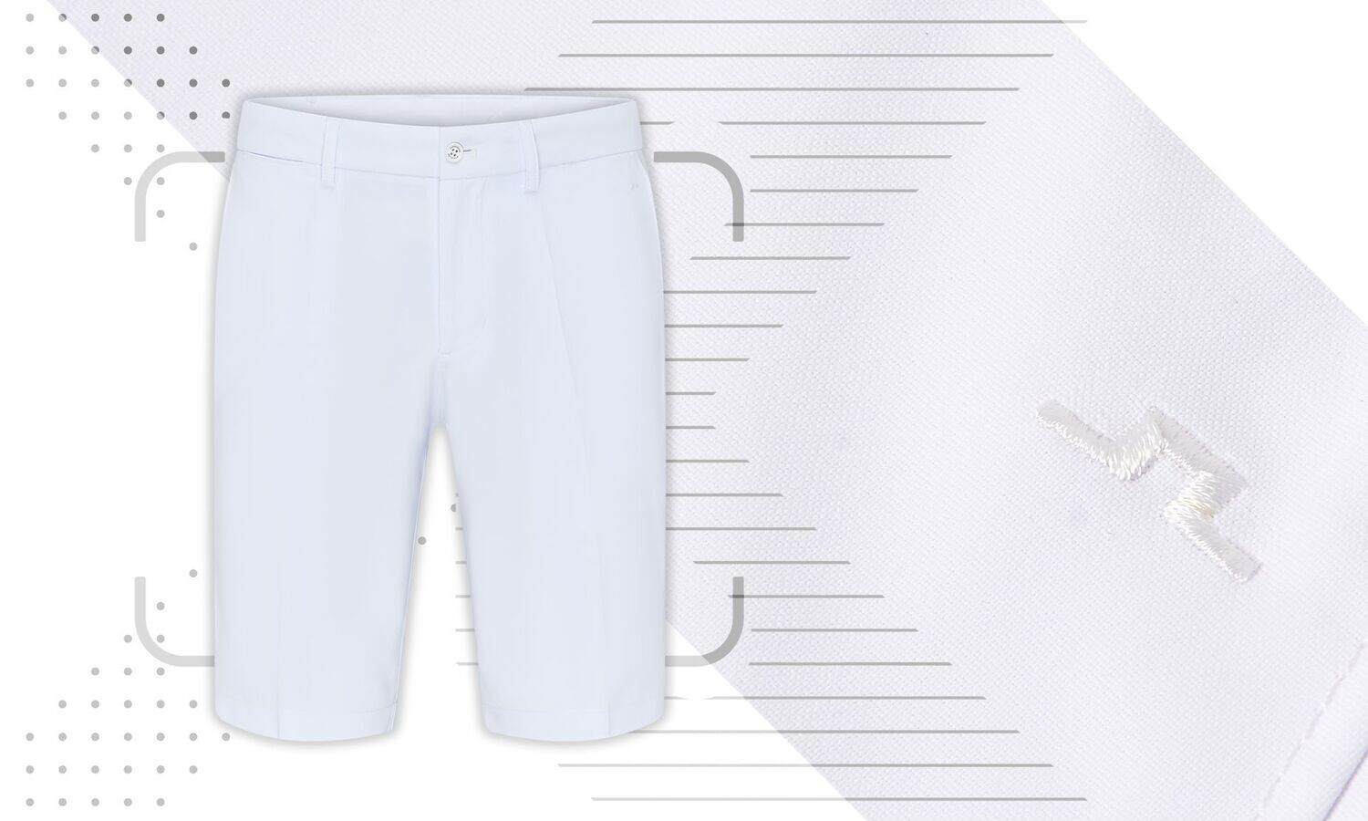 J Lindeberg Somle Golf Shorts - White, Waist: 30