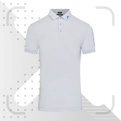 J Lindeberg Tour Tech Golf Polo Shirt - JL Light Grey Melange