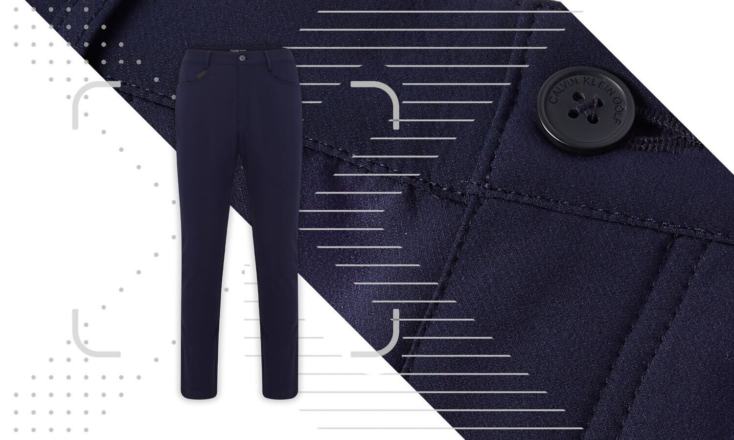 Calvin Klein Genius 4-Way Stretch Golf Trouser - Dark Navy