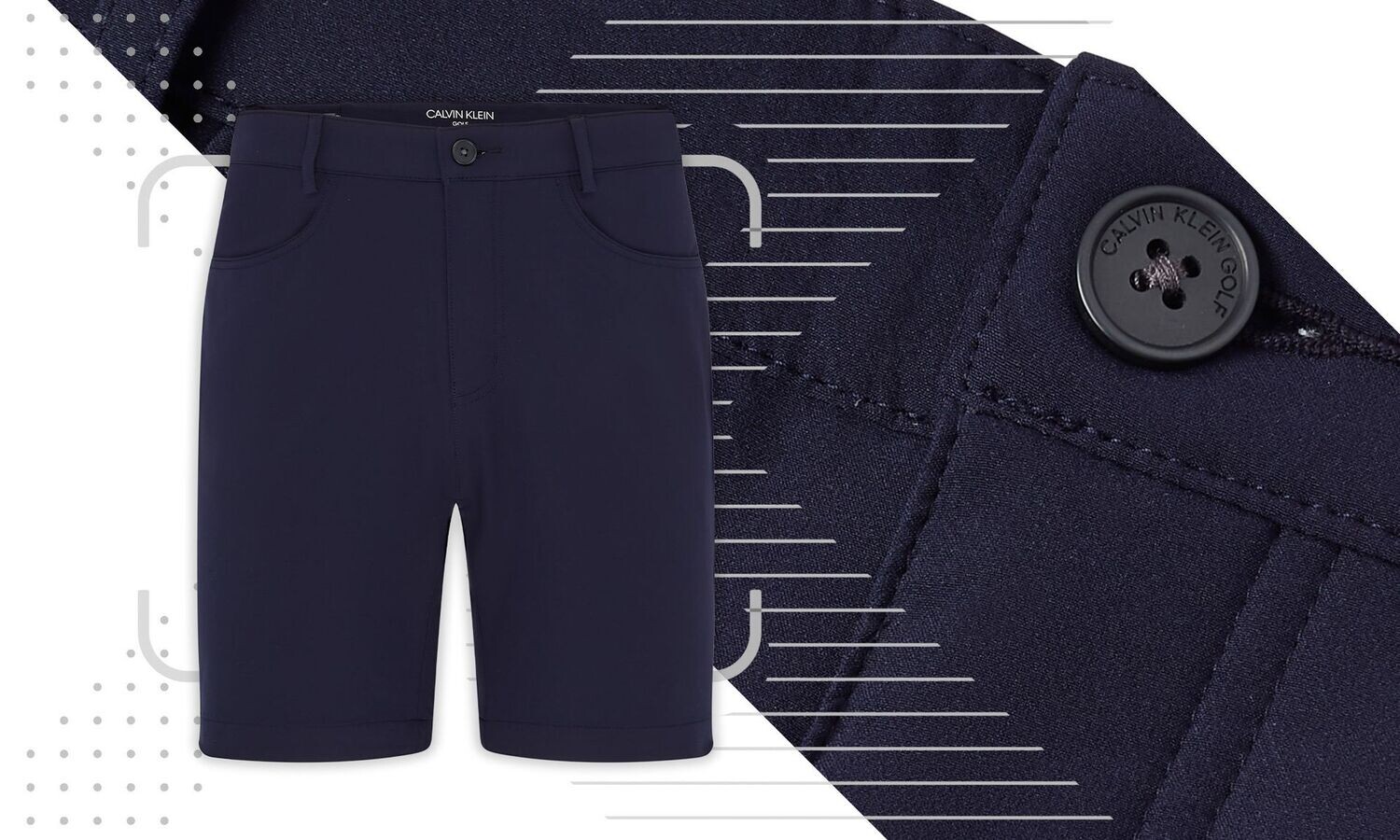 Calvin Klein Genius 4-Way Stretch Golf Shorts - Dark Navy, Size: 32 Inch