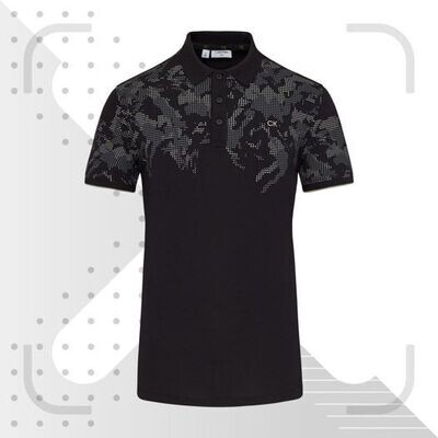 Calvin Klein Nashua Printed Golf Polo Shirt - Black