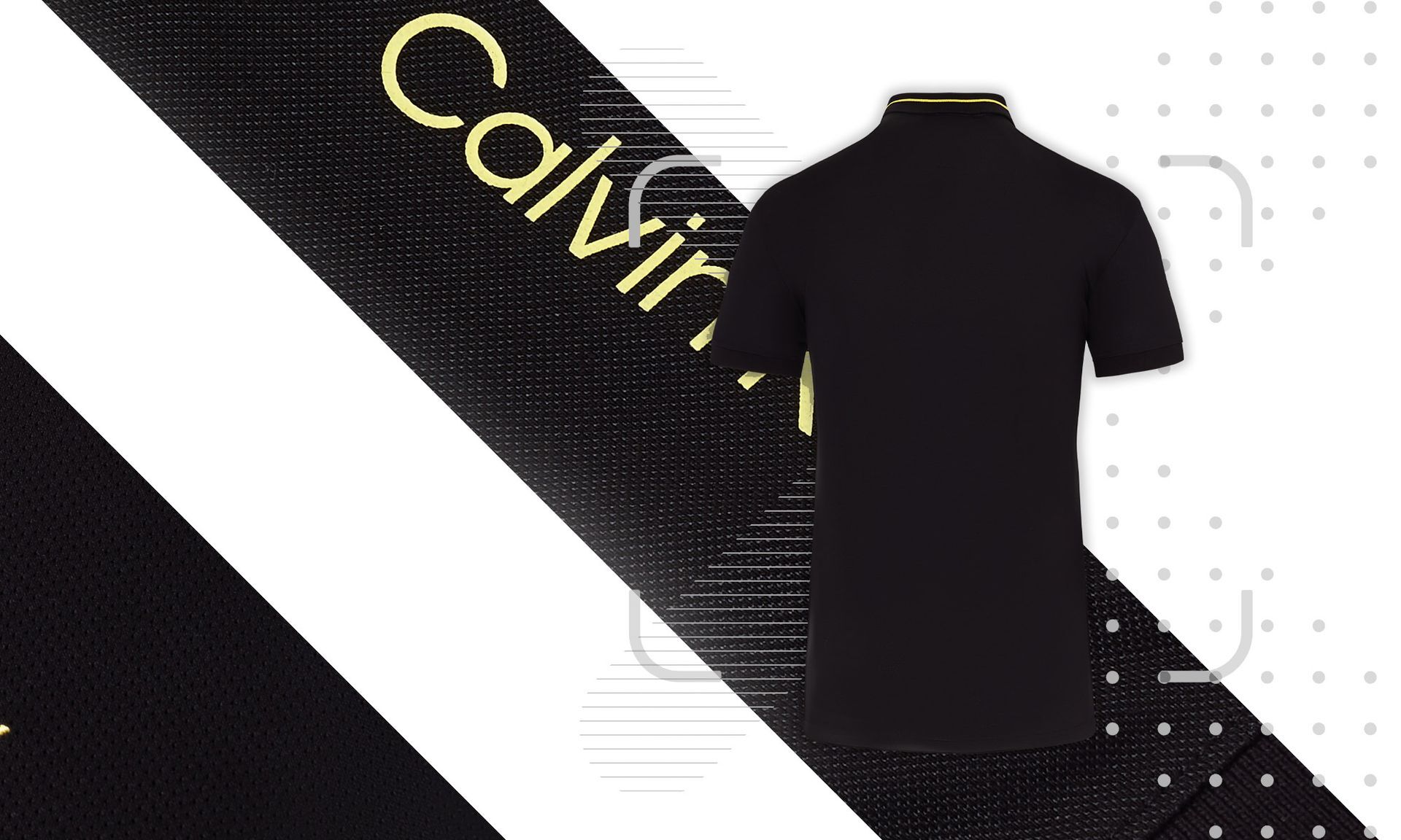 Calvin Klein Whitman Zipped Golf Polo Shirt - Black