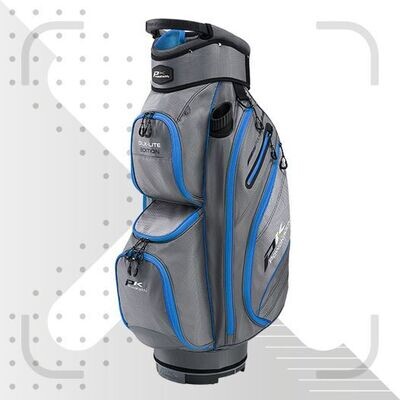 Powakaddy DLX-Lite Golf Cart Bag - Gun Metal / Blue