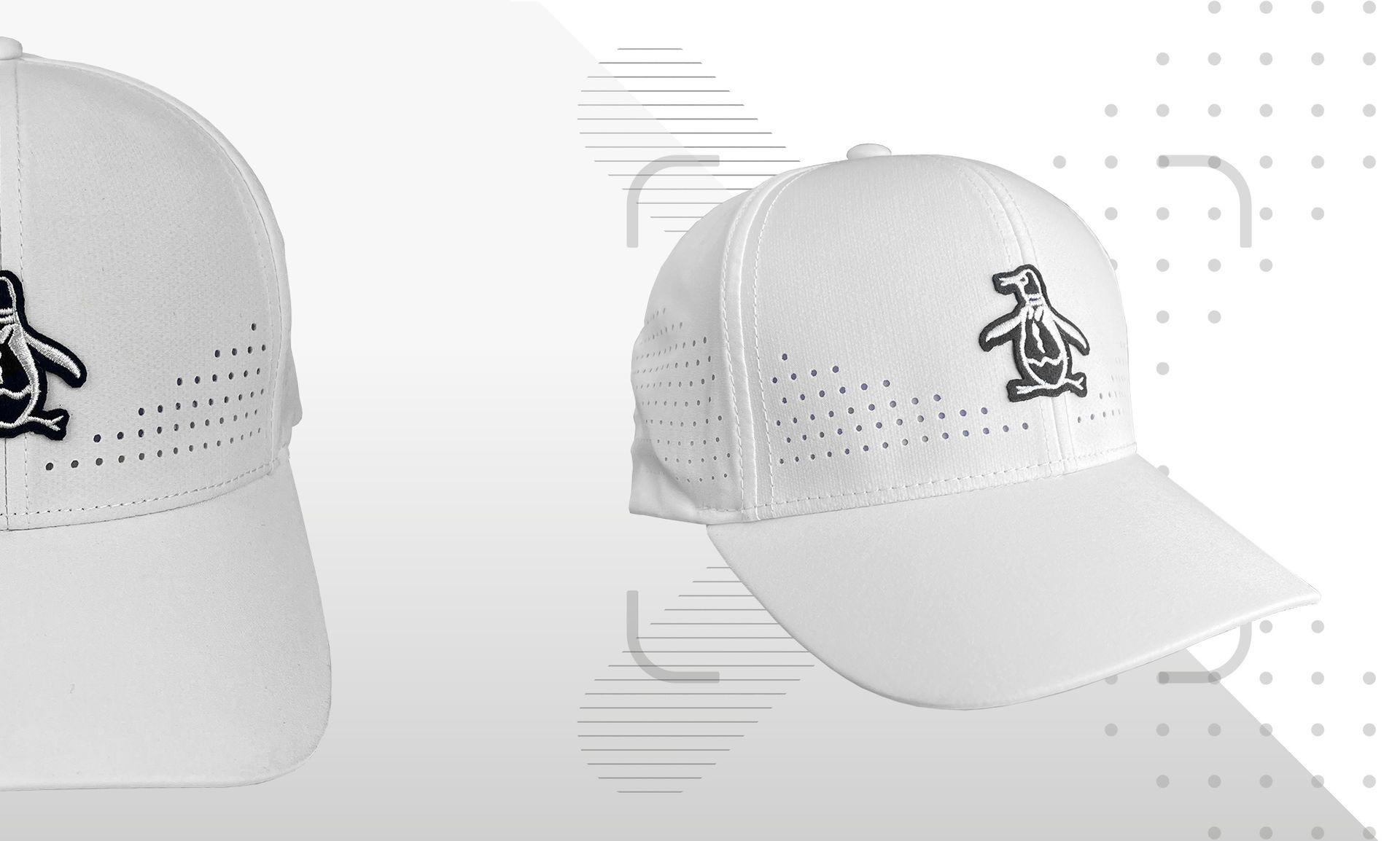 Penguin Perforated Golf Cap - Bright White