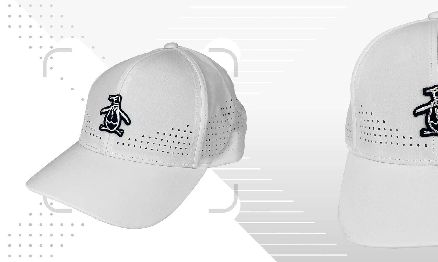 Penguin Perforated Golf Cap - Bright White, Size: One Size Fits All