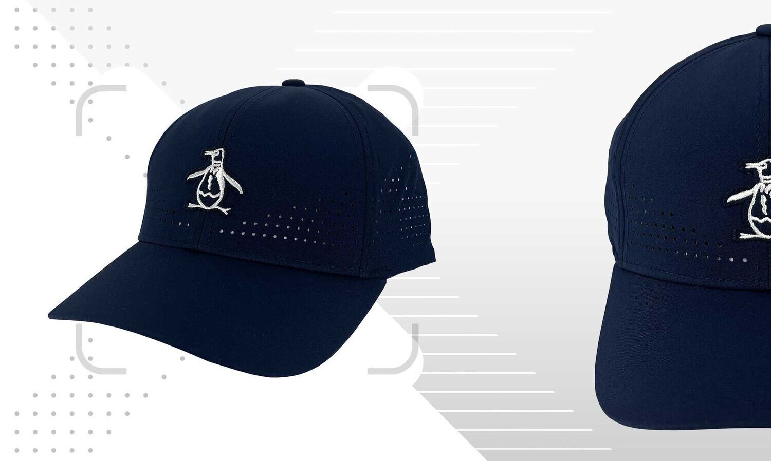 Penguin Perforated Golf Cap - Black Iris, Size: One Size Fits All