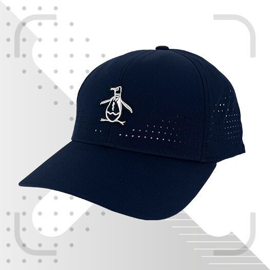 Penguin Perforated Golf Cap - Black Iris
