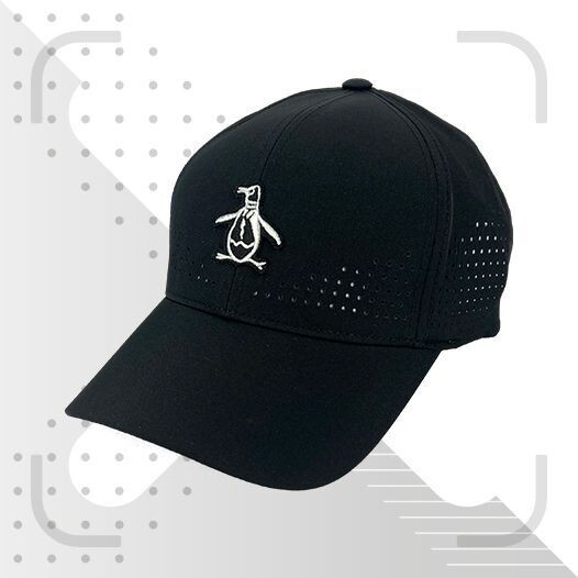 Penguin Perforated Golf Cap - Caviar