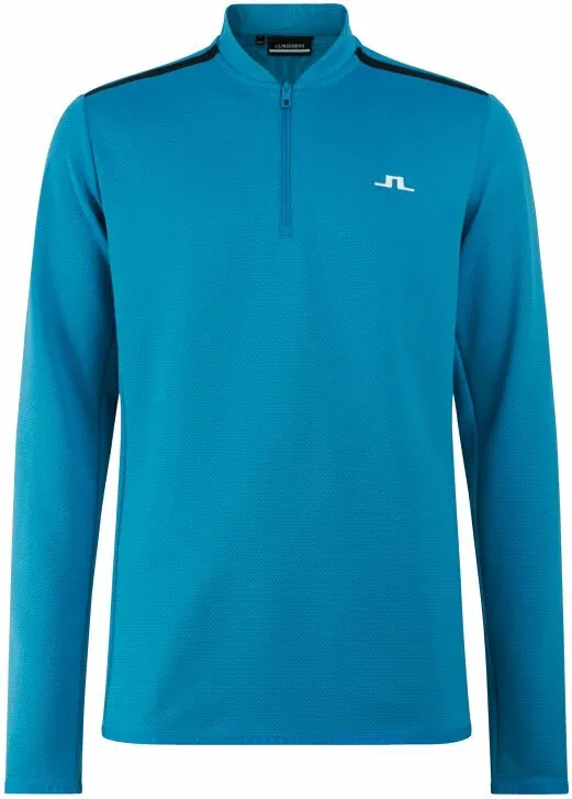 J Lindeberg Tech Bridge Golf Mid Layer - JL BLue, Size: Medium
