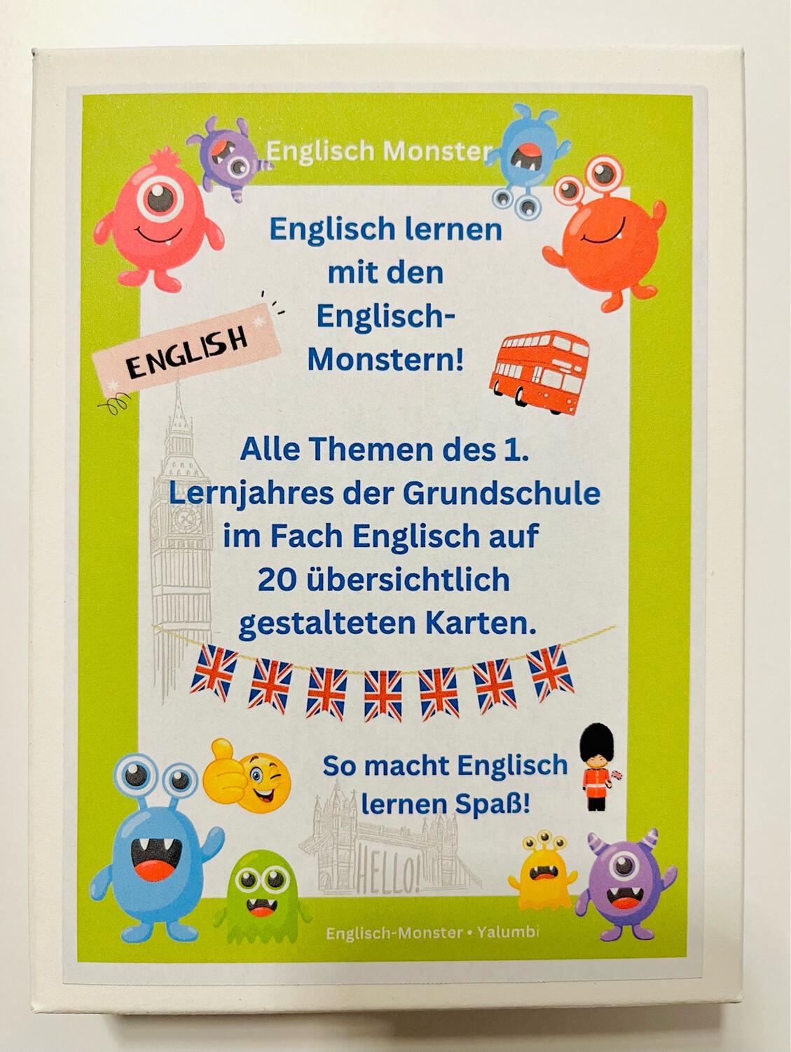 Englisch-Monster: Lernkarten für die Grundschule: Englisch für Kinder mit allen Themen für das 1. Lernjahr