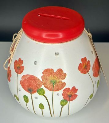 Spardose Spardose "Red Flowers"