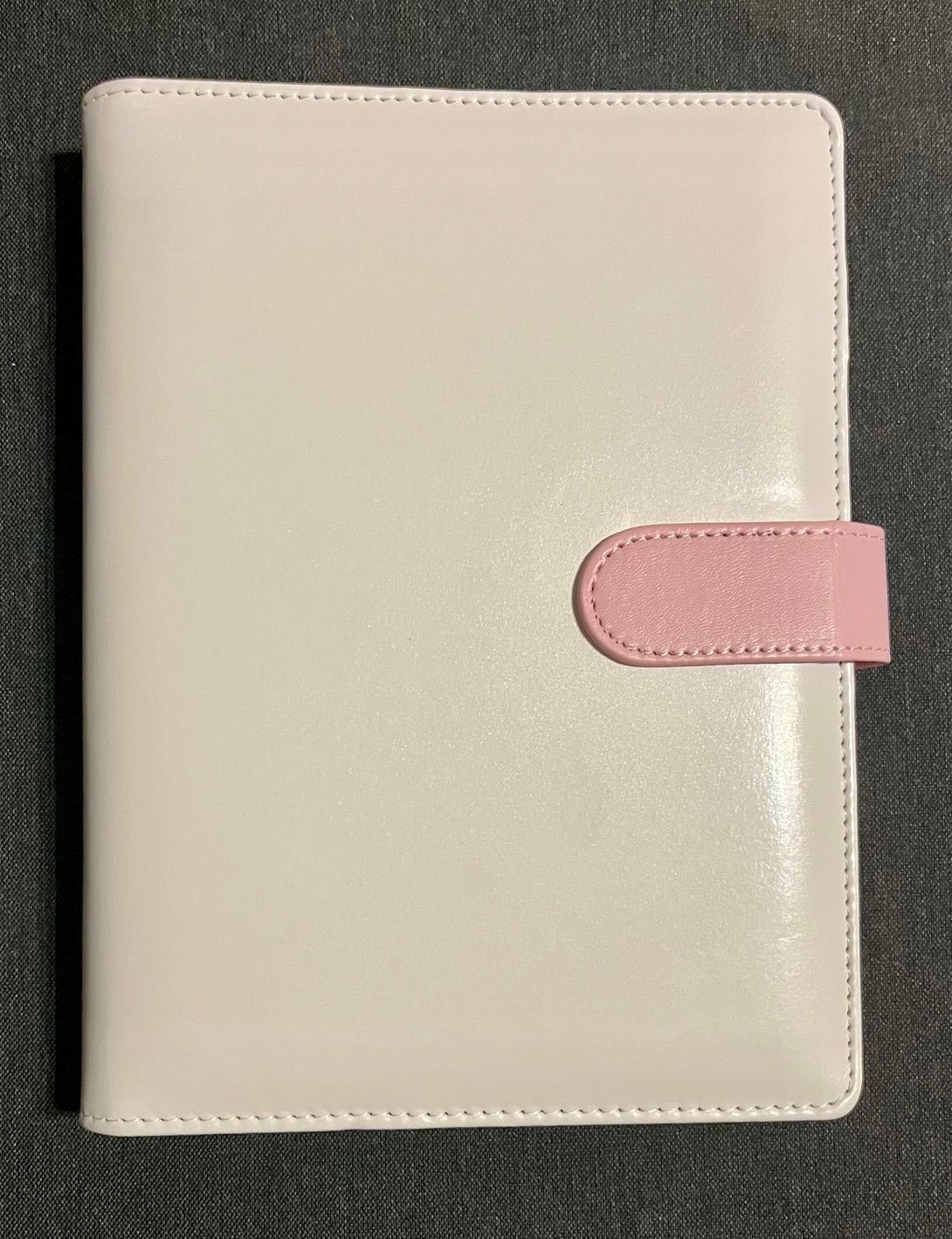 Budget Binder, A5, weiß mit rosa Lasche