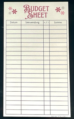 Block Budget Sheets rosa