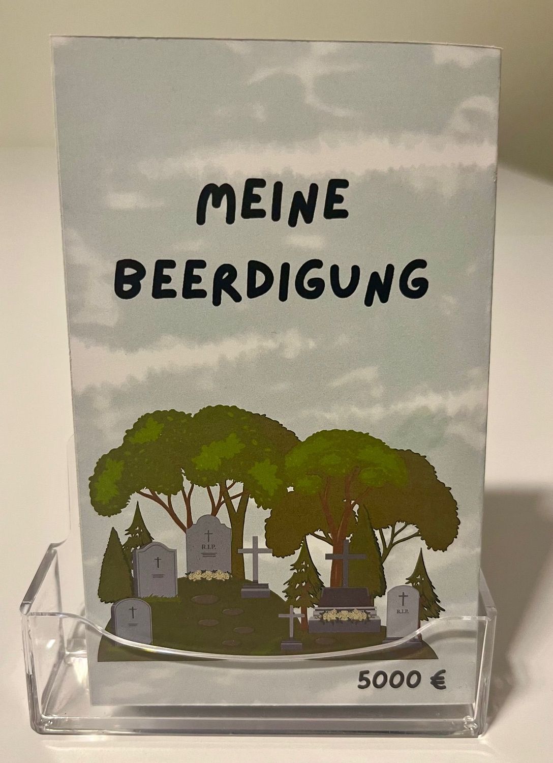 Spar Challenge Klappkarte "Meine Beerdigung"